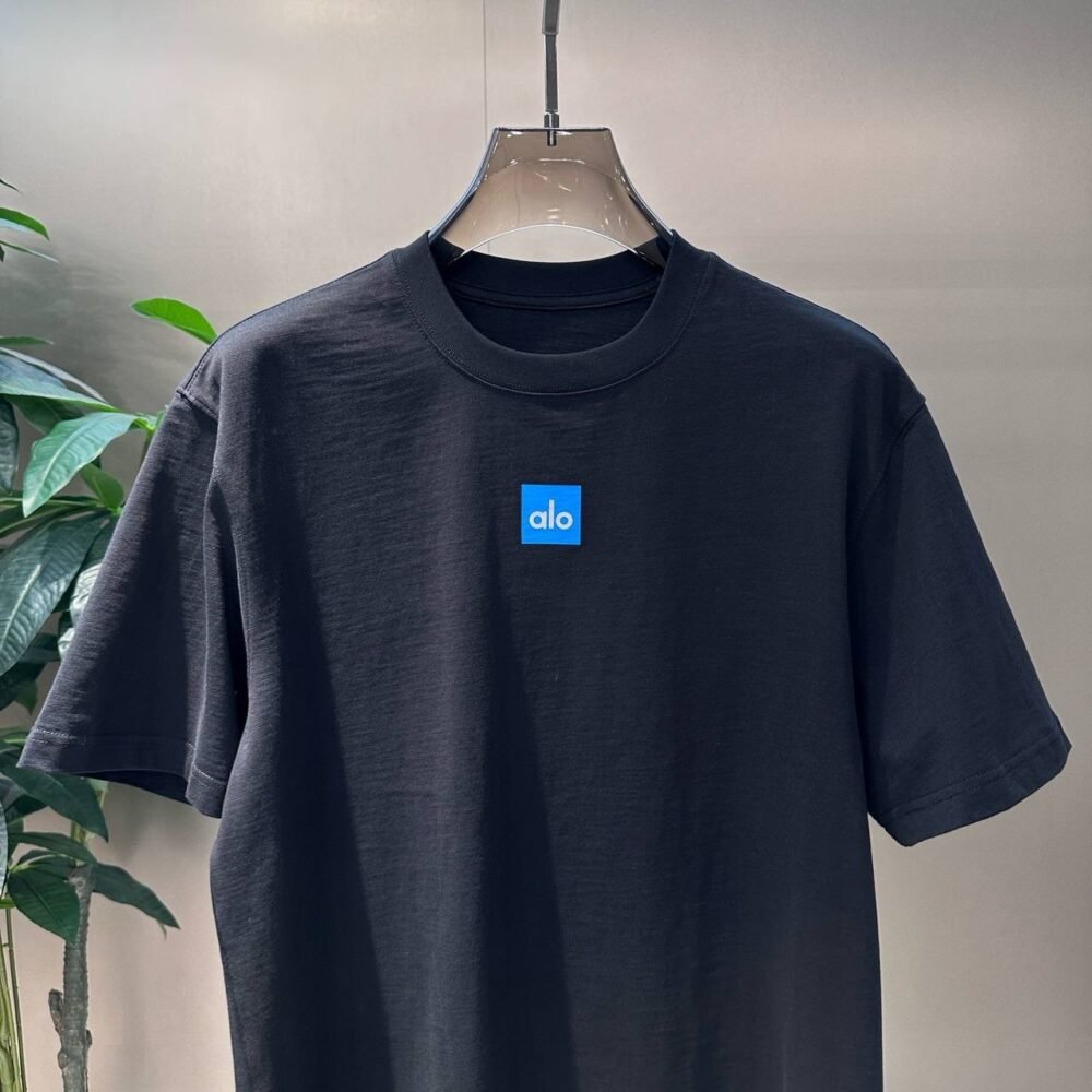 ALO TSHIRT SS25 BLACK/WHITE